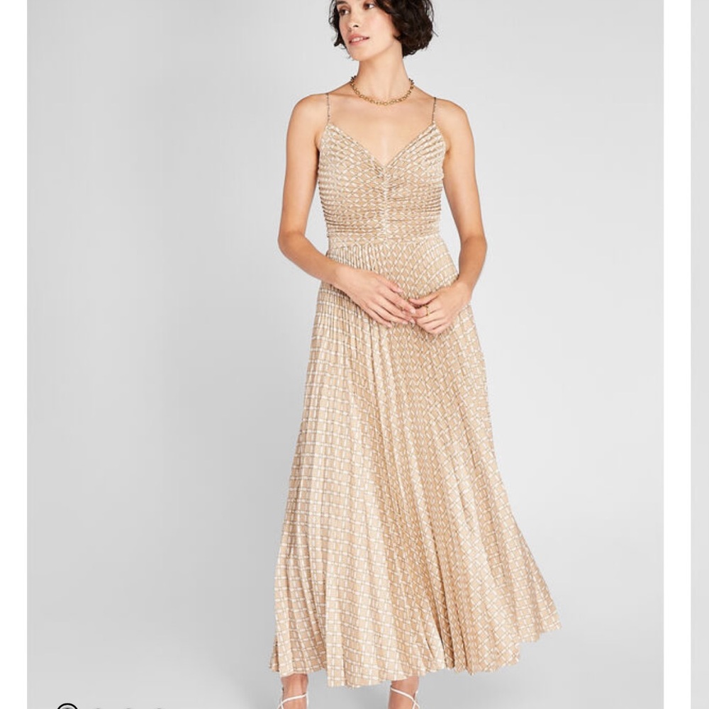 Club Monaco Sleeveless Pleated Midi Dress